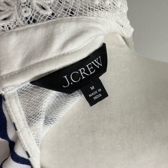 J. CREW French terry sweatshirt with lace trim Size M NWOT $118 BT719 - Picture 11 of 12